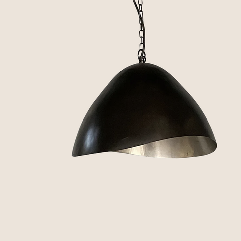 Moira Black pendant light, small size, front view