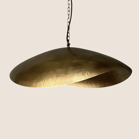 Moira Gold pendant light, large size, front view