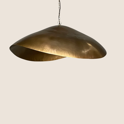 Moira Gold pendant light, medium size, front view