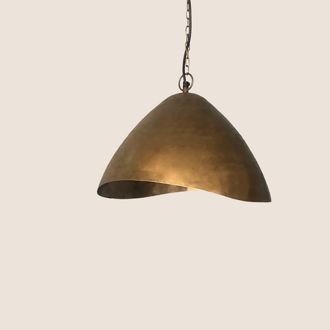 Moira Gold pendant light, small size, front view