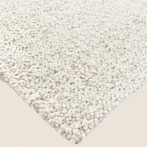 Mt Somers Acorn rug styled in a living room setting