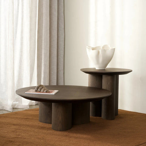 Nova coffee table styled in a contemporary living room