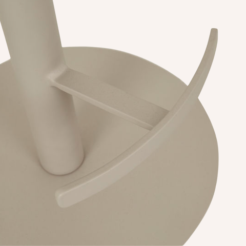Orchard Barstool in Cashmere, pedestal base detail view