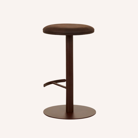 Orchard Barstool in Syrah upholstery, front view