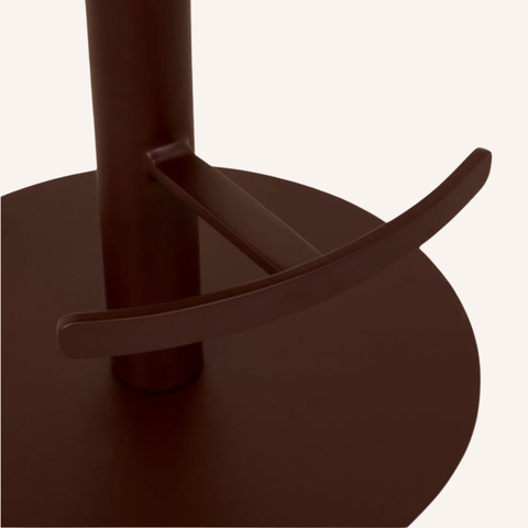 Orchard Barstool in Syrah, pedestal base detail view