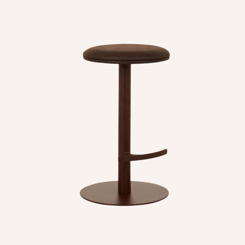 Orchard Barstool in Syrah upholstery, side view