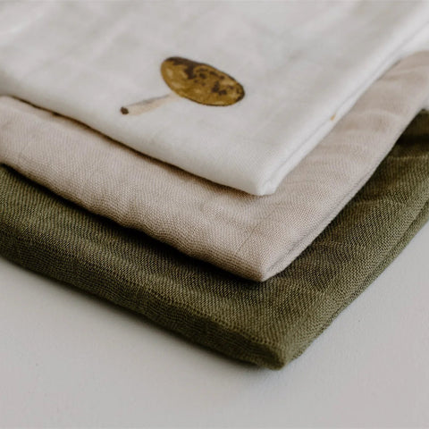 Organic Muslin Facecloths detail