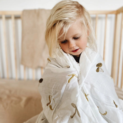 Organic Muslin Swaddle Blanket detail