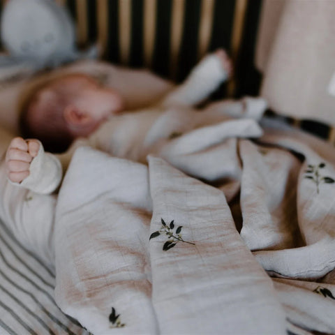 Organic Muslin Swaddle Blanket fabric detail