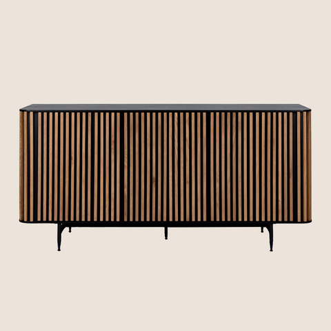 Pete Sideboard in Black and Natural two-tone colourway, front view
