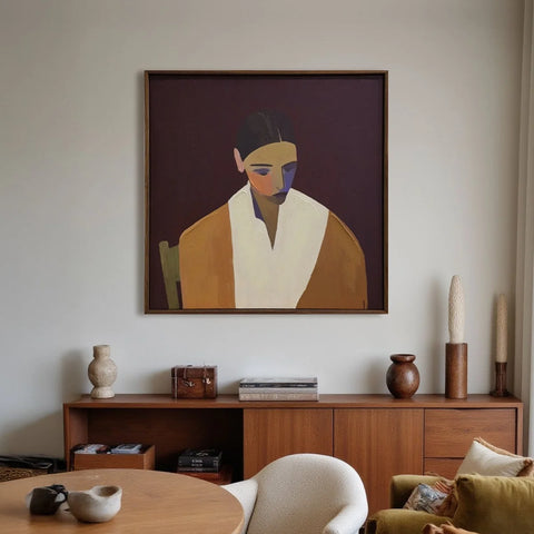 Rory framed canvas styled in a curated gallery wall arrangement