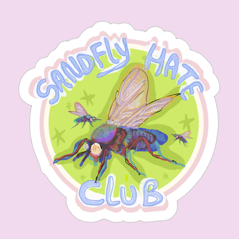 Sandfly Sticker by The Rambling Shell