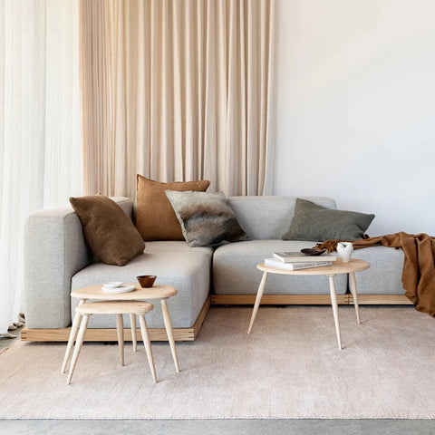 Sandringham floor rug in Cameo colourway, lifestyle shot