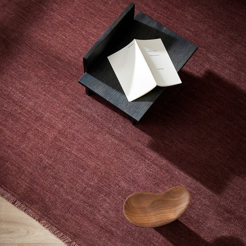 Sandringham floor rug in Merlot colourway, lifestyle shot