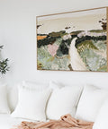 Seaside Spring Meadow Framed Canvas