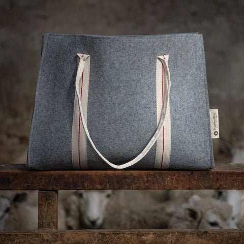 The Wool Bag in Navy Blue