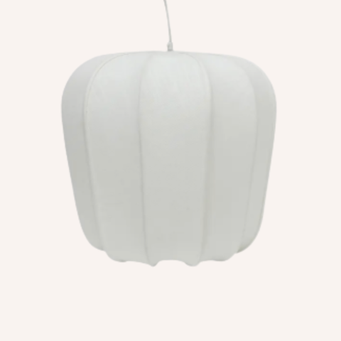 Thea Bell Chandelier in white, large size