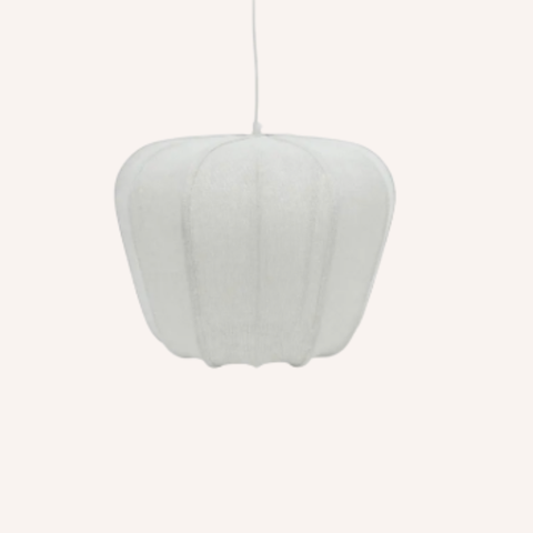 Thea Bell Chandelier in white, small size
