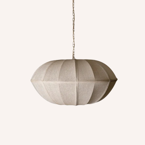 Thea Cloud Pendant in natural cotton jute and iron