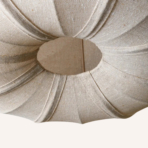 Close-up of Thea Cloud Pendant natural jute detailing