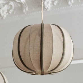 Thea Orb Pendant in olive green and natural