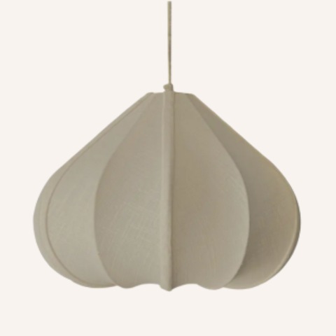 Thea Teardrop Chandelier in natural cotton jute and iron