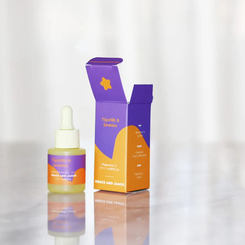 Tiger Lily & Jasmine fragrance oil refill bottle with box