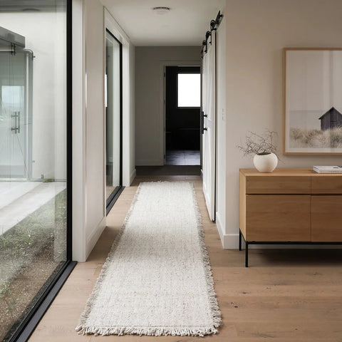 Ulster White runner styled in a hallway setting