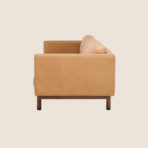 Valencia Tan Leather Sofa | 3 Seater