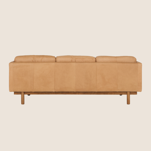Valencia Tan Leather Sofa | 3 Seater