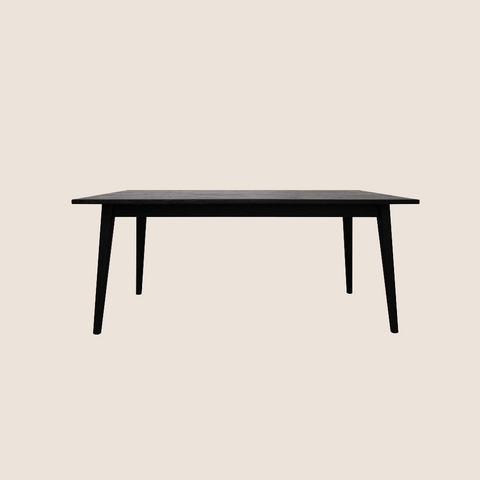 Vanessa dining table 180cm Matte Black, front view