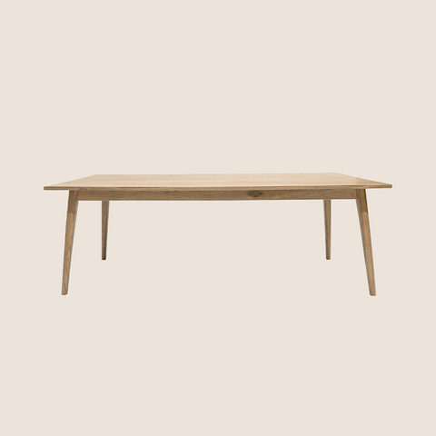 Vanessa dining table 220cm Natural finish, front view