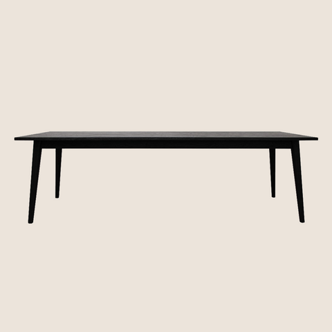 Vanessa dining table 260cm Matte Black, front view