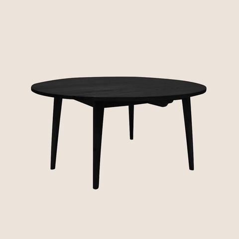 Vanessa round dining table 120cm Matte Black, front view