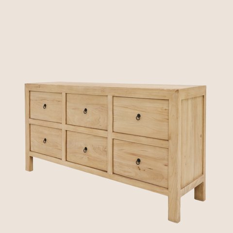 Willow six-drawer dresser