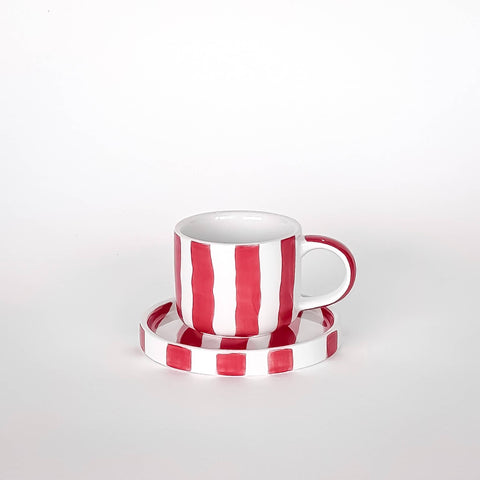 Espresso Red Stripes