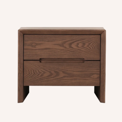 Ash Bedside Table front view
