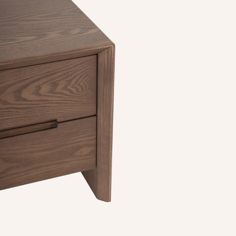Ash Bedside Table corner detail