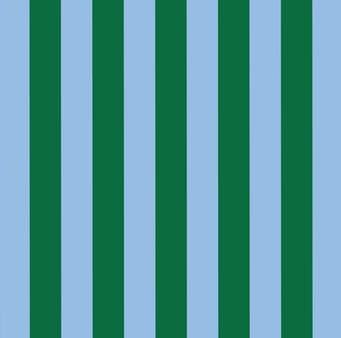 Mini Tote – Green Blue Stripe