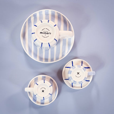 Espresso Powder Blue Stripes