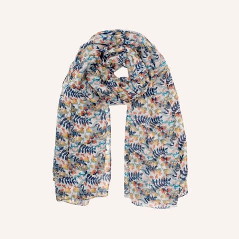 Frosted Meadow Scarf, folded flat view