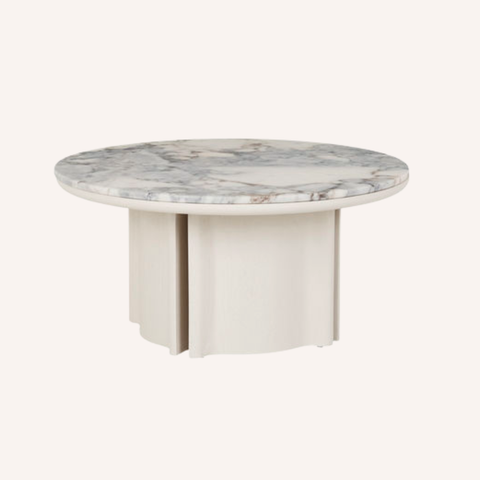 Leone Coffee Table, Small Marble, full view