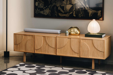 Modern Oak Ritual Tv Unit | Black + Natural