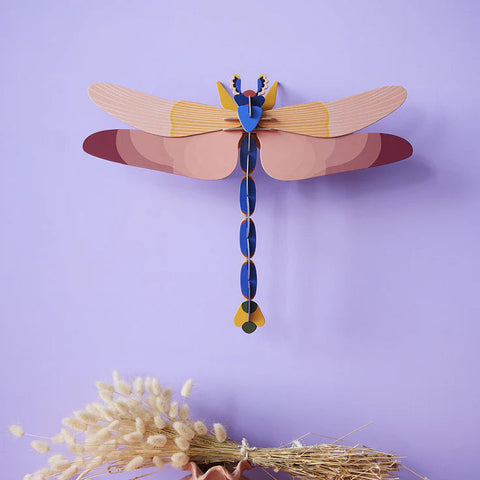 Wall Art - Pink Dragonfly (A4)