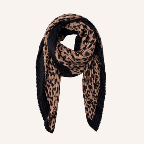 Pleated Scarf in Savannah, folded flat view