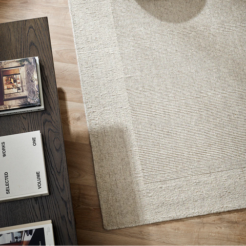 rug border detail, 100% NZ wool handwoven flatweave