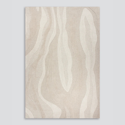 Full view of Shoreline Rug showing undulating cut and loop pile