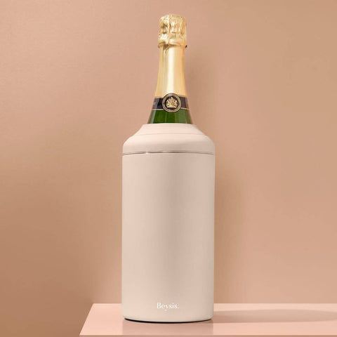 Stone Wine Cooler with a wine bottle inside
