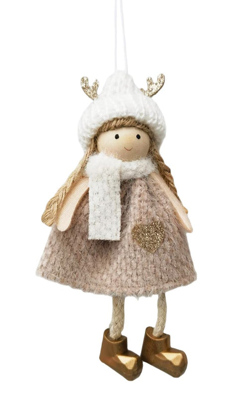 Cute Angel Reindeer Beige & Gold