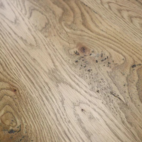 Close-up of American White Oak grain and smooth finish on the Vanessa Bedside Table